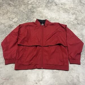 Nike Jacket Mens Large Red Clima Fit Golf Windbreaker Golf Track Vented Vintage